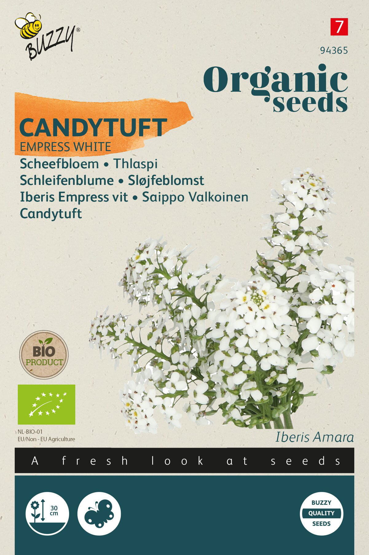 økologisk Sløjfeblomst Frø  Quot Empress White Quot