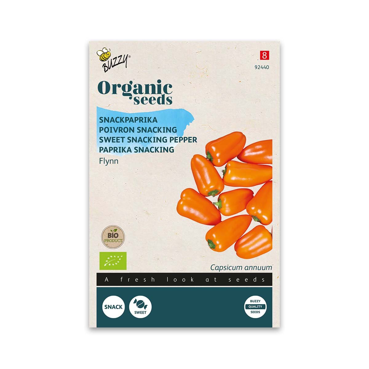 økologisk Snack Peberfrugt Frø  Flynn Orange