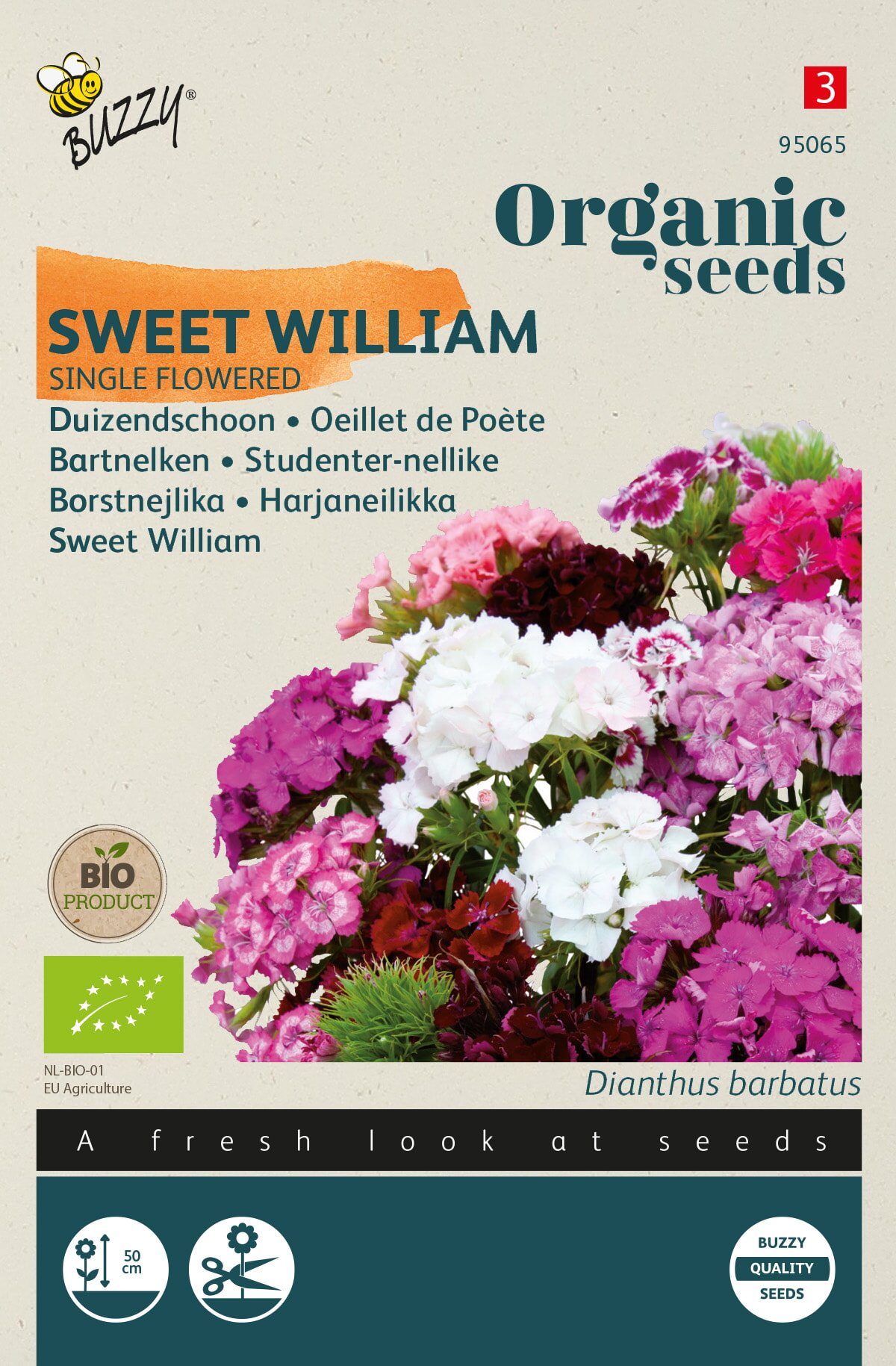 økologisk Studenternellike Frø  Quot Single Flowered Mix Quot