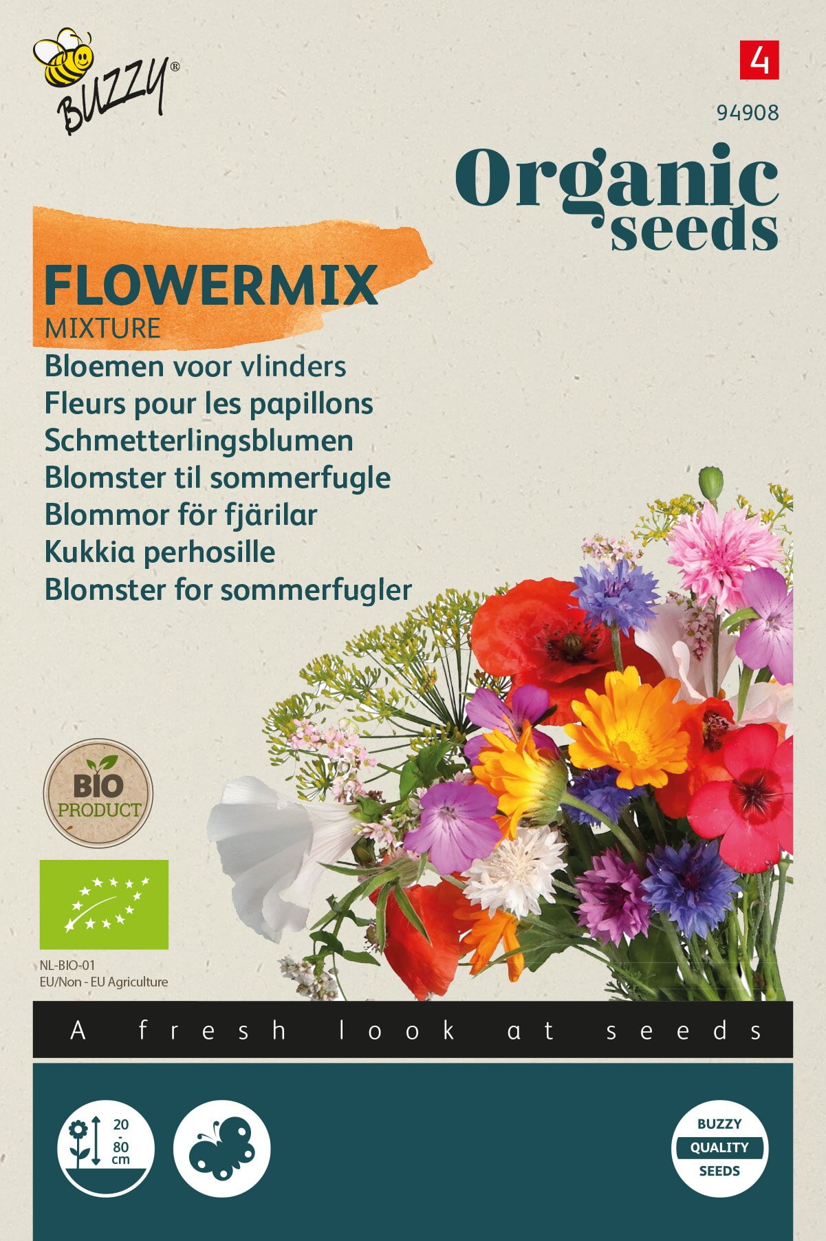 økologiske Blomsterfrø  Quot Sommerfugleblanding Quot
