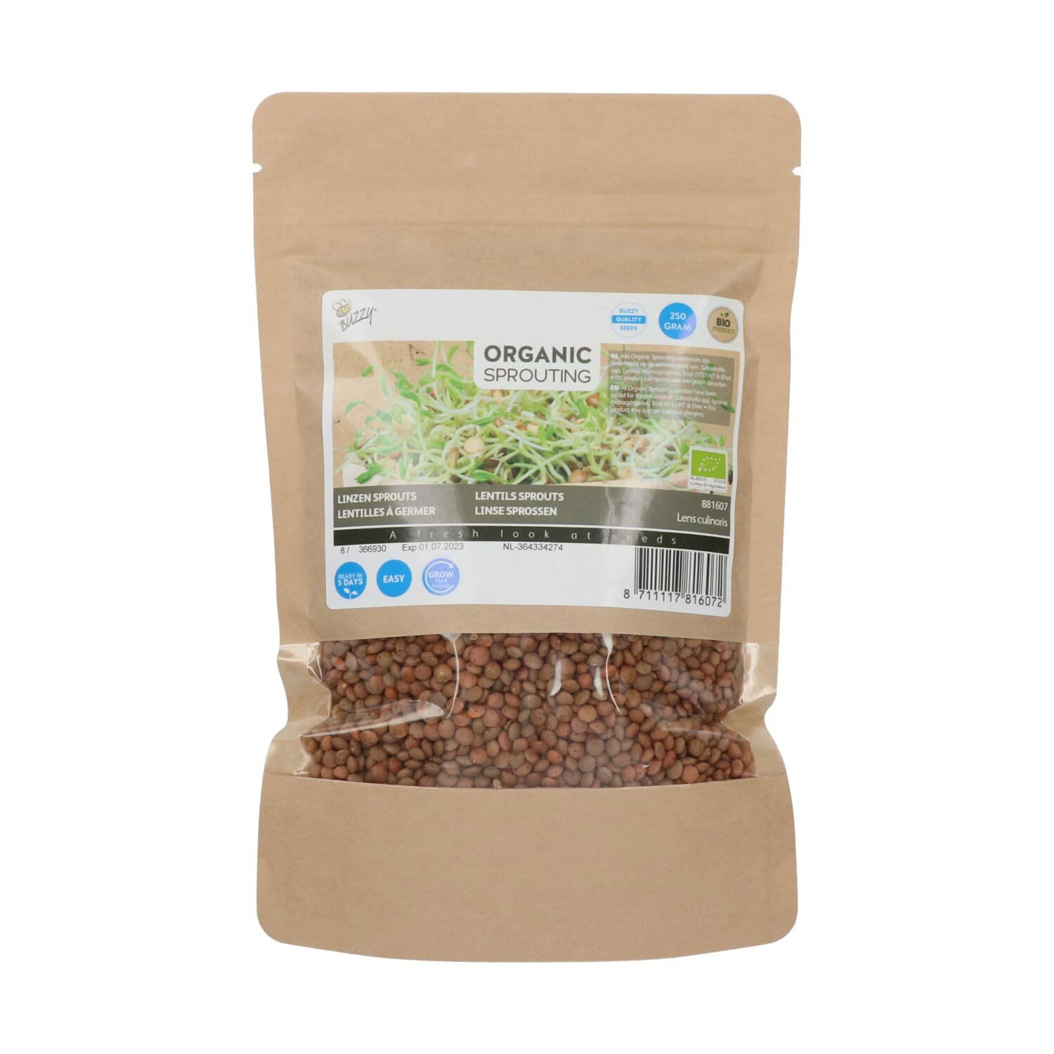 økologiske Linsespirer  Frø 250g