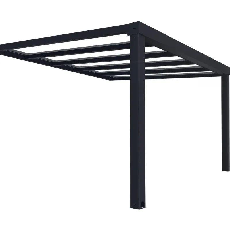 Palram Canopia Stockholm Terrasseoverdækning 4x3 7m Antracitgrå 540-121