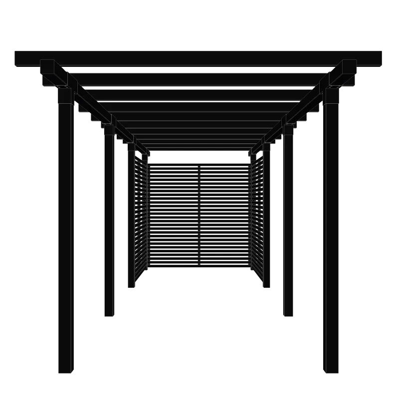 Plus Dobbelt Pergola   Moduler Inkl  Tokyo Hegn 664x238x218 179099-15