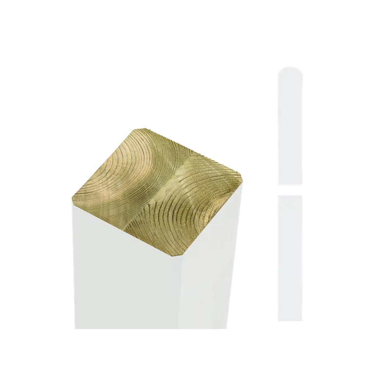Plus Omlimede Stolper 90x90mm X147cm Hvid