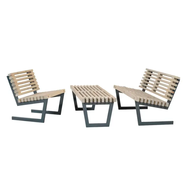 Plus Siesta Tralle Møbelsæt Sofa Stol Stort Bord 196150-12
