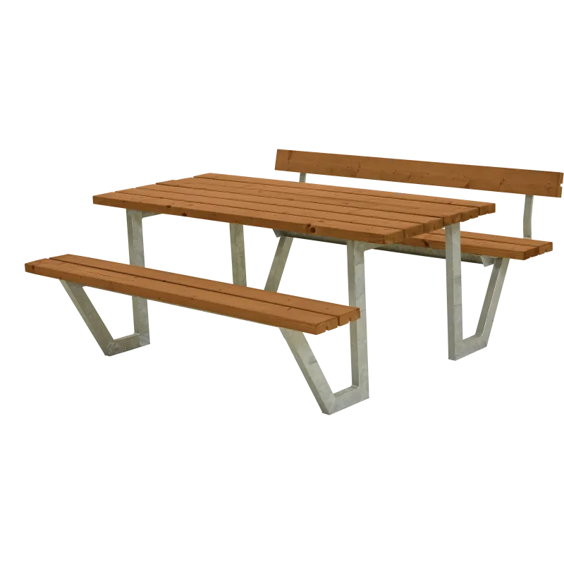 Plus Wega Bord Bænkesæt Ryglæn 177 Teak