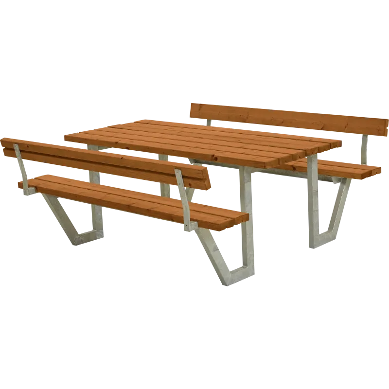 Plus Wega Bord Bænkesæt Ryglæn 177 Teak
