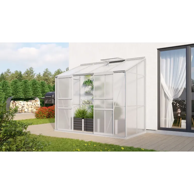 Vitavia Ida 3300 Alu Drivhus 4mm Poly   Sokkel