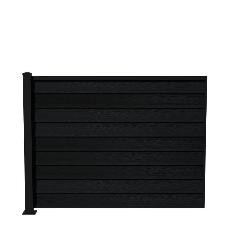 Wimex Fag Glyngøre Royal T140  -profil Wpc Sort Pulverlak Stolpe    Fod 1400   1893