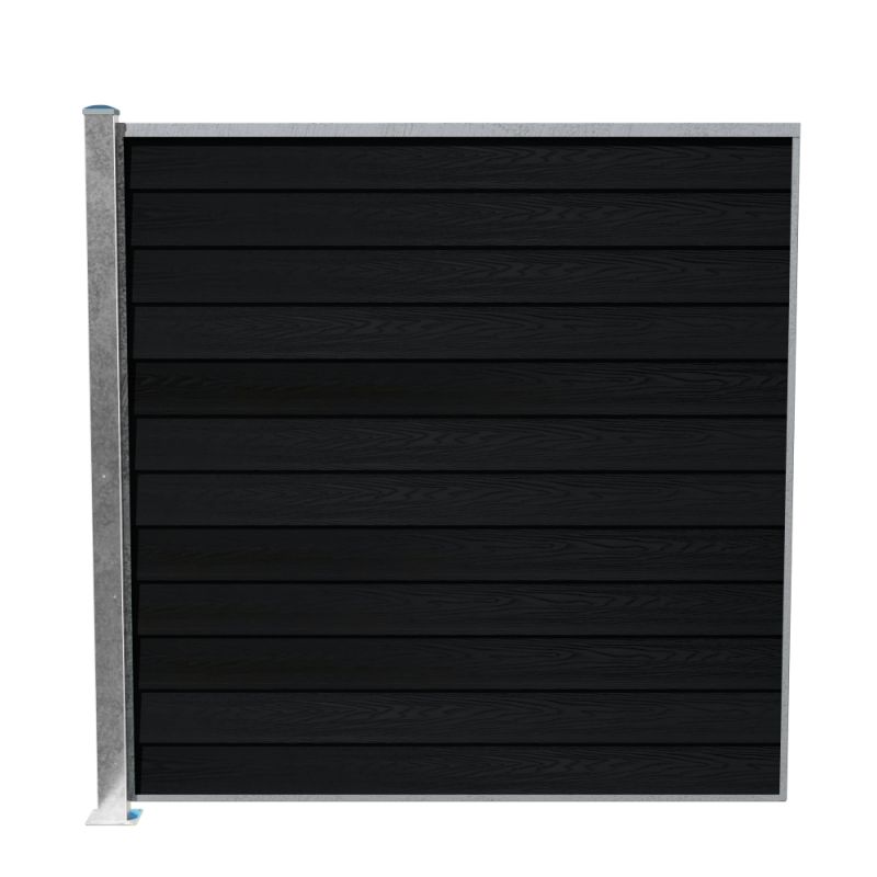 Wimex Fag Glyngøre Royal T180  -profil Wpc Sort Galv  Stolpe   Fod 1800   1893